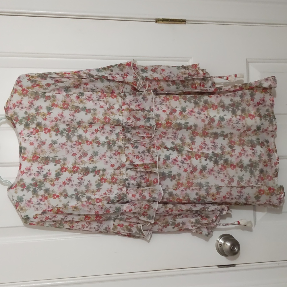 Anthropologie Raga Alexandra Flouncy Romantic Babydoll Floral Mini Dress- Size S - Picture 4 of 4